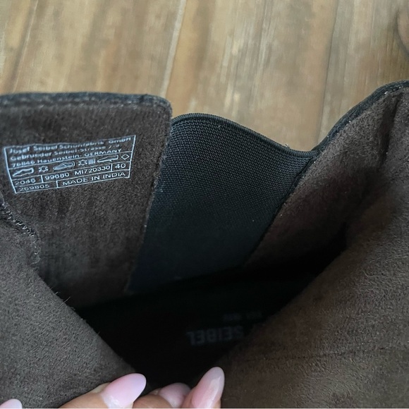 Josef Seibel Sienna 80 Black Leather Women's 9 Flat Ankle Boots Round Toe Riding - Picture 8 of 11